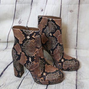 Vince Camuto Jemeria Snake Print Platform Boots